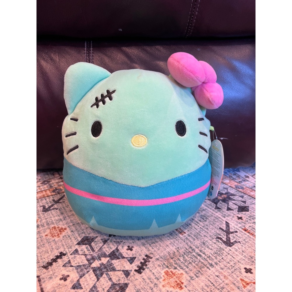 Sanrio Hello Kitty Squishmallows Green Frankenstein 8" Halloween Plush W Tags